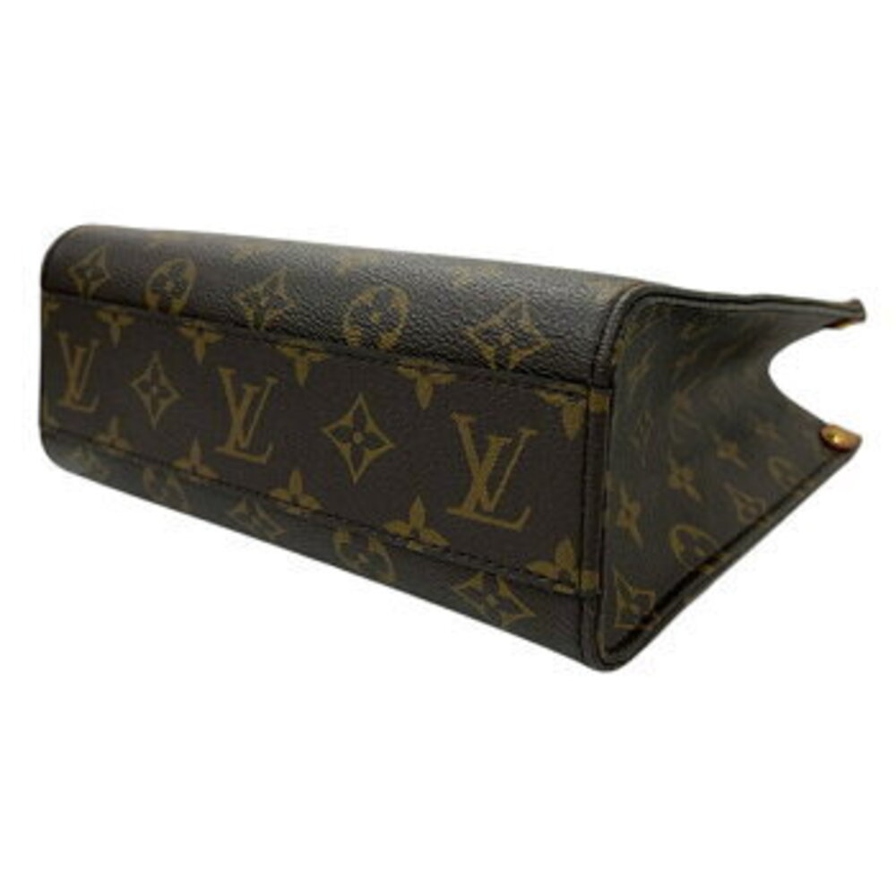 LOUIS VUITTON Monogram Sac Plat Shoulder Bag Brown Handbag Leather - Picture 5 of 10